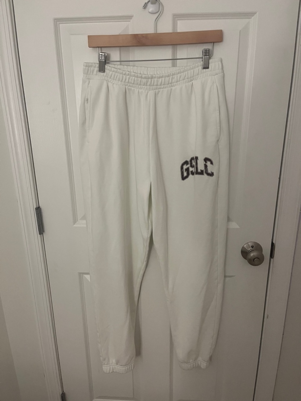 Gymshark White Elastic Waist Sweatpants